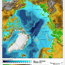 Bathymetric map of the w:Arctic Ocean