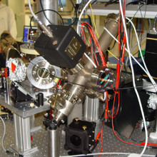 An ion trap used with a quantum computer