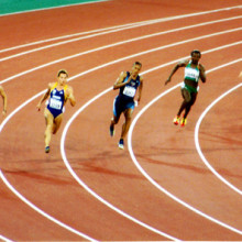 Womens' 200m race