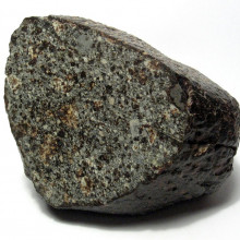 A 700g individual of the NWA 869 meteorite. Chondrules and metal flakes can be seen on the cut and polished face of this specimen. NWA 869 is a ordinary chondrite
