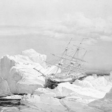 Critical position of HMS Investigator on the north coast of Baring Island, Northwest Territories