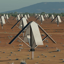 Artist's impression of a 100m diameter low frequency Sparse Aperture Array.