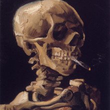 Van Gogh's Skull with a Burning Cigarette