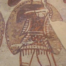 Mycenaean warrior on a Bronze Age krater vase