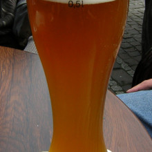 Wheat beer. Beer brewed with, surprisingly, wheat.