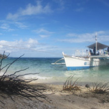 Coral Cay boat in the Philippines