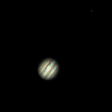Jupiter and Io - 10th Feb 2016 by Roger Hutchinson